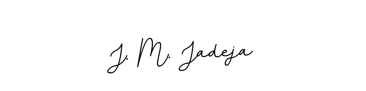 You should practise on your own different ways (BallpointsItalic-DORy9) to write your name (J. M. Jadeja) in signature. don't let someone else do it for you. J. M. Jadeja signature style 11 images and pictures png