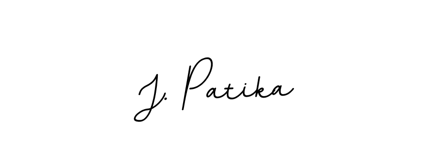 Create a beautiful signature design for name J. Patika. With this signature (BallpointsItalic-DORy9) fonts, you can make a handwritten signature for free. J. Patika signature style 11 images and pictures png