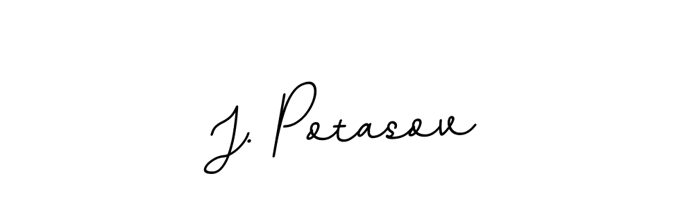 Create a beautiful signature design for name J. Potasov. With this signature (BallpointsItalic-DORy9) fonts, you can make a handwritten signature for free. J. Potasov signature style 11 images and pictures png