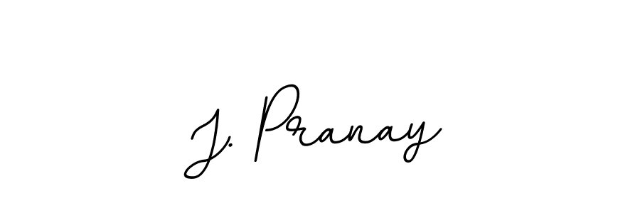 Create a beautiful signature design for name J. Pranay. With this signature (BallpointsItalic-DORy9) fonts, you can make a handwritten signature for free. J. Pranay signature style 11 images and pictures png