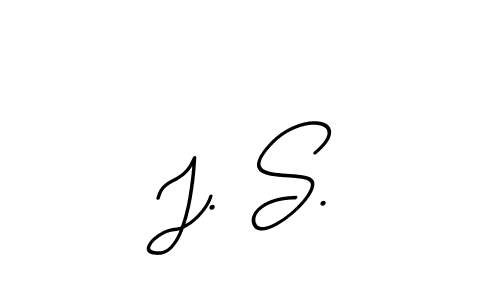 Design your own signature with our free online signature maker. With this signature software, you can create a handwritten (BallpointsItalic-DORy9) signature for name J. S.. J. S. signature style 11 images and pictures png