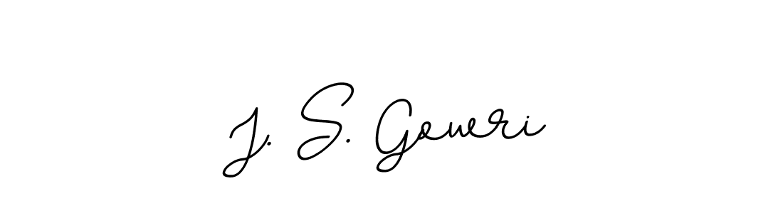 Create a beautiful signature design for name J. S. Gowri. With this signature (BallpointsItalic-DORy9) fonts, you can make a handwritten signature for free. J. S. Gowri signature style 11 images and pictures png