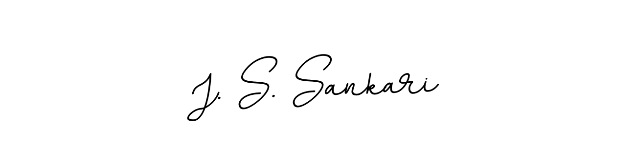 You should practise on your own different ways (BallpointsItalic-DORy9) to write your name (J. S. Sankari) in signature. don't let someone else do it for you. J. S. Sankari signature style 11 images and pictures png