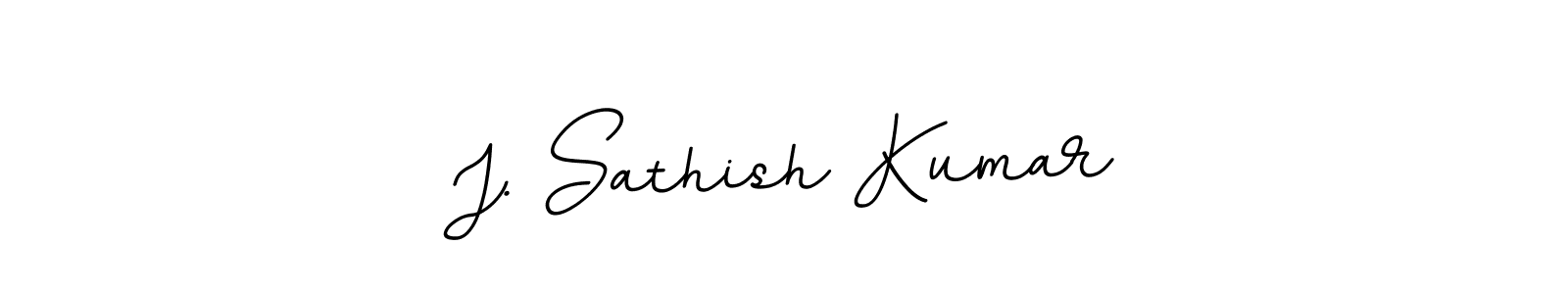 The best way (BallpointsItalic-DORy9) to make a short signature is to pick only two or three words in your name. The name J. Sathish Kumar include a total of six letters. For converting this name. J. Sathish Kumar signature style 11 images and pictures png