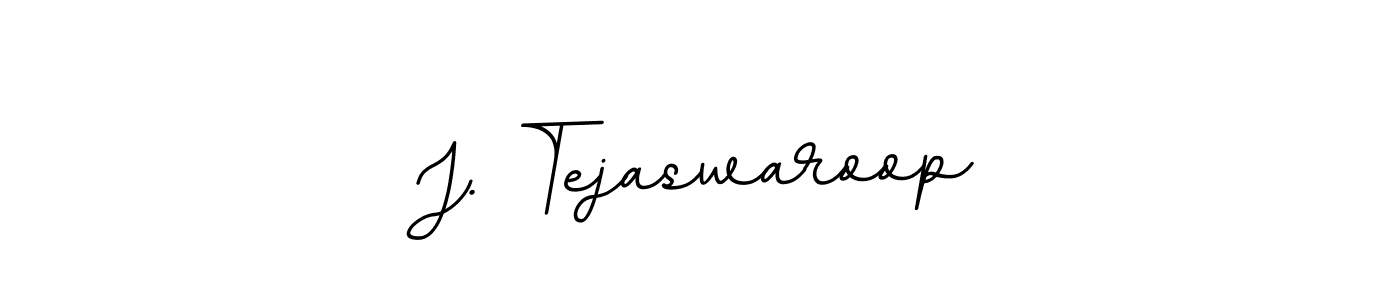 How to make J. Tejaswaroop name signature. Use BallpointsItalic-DORy9 style for creating short signs online. This is the latest handwritten sign. J. Tejaswaroop signature style 11 images and pictures png