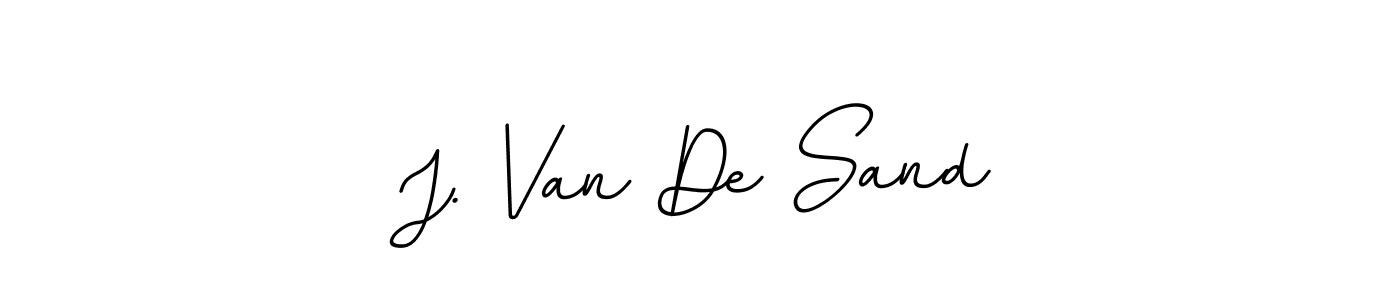 How to make J. Van De Sand name signature. Use BallpointsItalic-DORy9 style for creating short signs online. This is the latest handwritten sign. J. Van De Sand signature style 11 images and pictures png