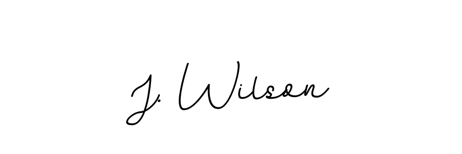 How to make J. Wilson name signature. Use BallpointsItalic-DORy9 style for creating short signs online. This is the latest handwritten sign. J. Wilson signature style 11 images and pictures png