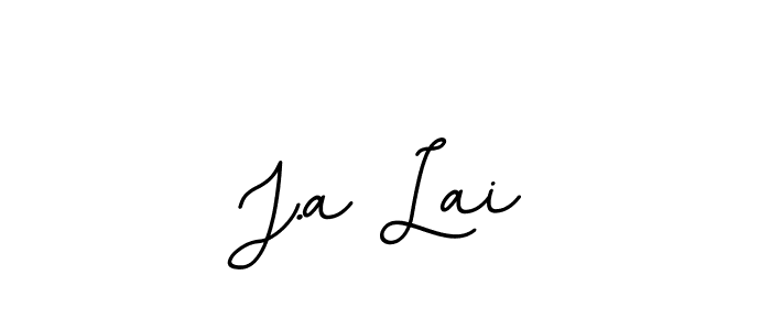 How to make J.a Lai signature? BallpointsItalic-DORy9 is a professional autograph style. Create handwritten signature for J.a Lai name. J.a Lai signature style 11 images and pictures png