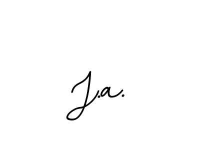 Make a beautiful signature design for name J.a.. With this signature (BallpointsItalic-DORy9) style, you can create a handwritten signature for free. J.a. signature style 11 images and pictures png