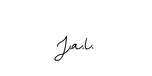 Design your own signature with our free online signature maker. With this signature software, you can create a handwritten (BallpointsItalic-DORy9) signature for name J.a.l.. J.a.l. signature style 11 images and pictures png