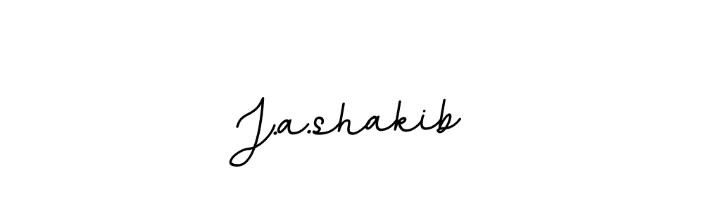 How to make J.a.shakib name signature. Use BallpointsItalic-DORy9 style for creating short signs online. This is the latest handwritten sign. J.a.shakib signature style 11 images and pictures png