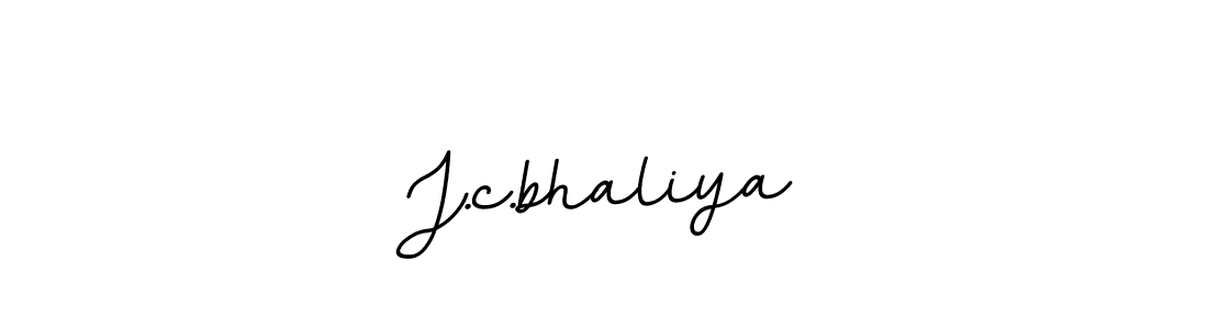 Create a beautiful signature design for name J.c.bhaliya. With this signature (BallpointsItalic-DORy9) fonts, you can make a handwritten signature for free. J.c.bhaliya signature style 11 images and pictures png