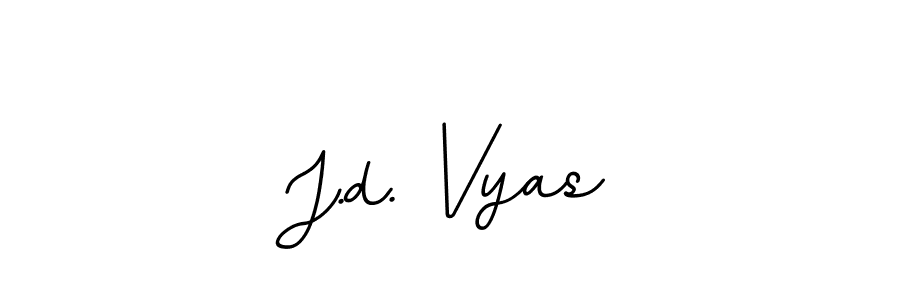 Use a signature maker to create a handwritten signature online. With this signature software, you can design (BallpointsItalic-DORy9) your own signature for name J.d. Vyas. J.d. Vyas signature style 11 images and pictures png