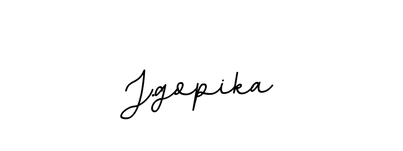 This is the best signature style for the J.gopika name. Also you like these signature font (BallpointsItalic-DORy9). Mix name signature. J.gopika signature style 11 images and pictures png