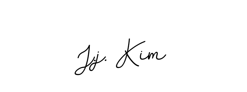 How to make J.j. Kim name signature. Use BallpointsItalic-DORy9 style for creating short signs online. This is the latest handwritten sign. J.j. Kim signature style 11 images and pictures png