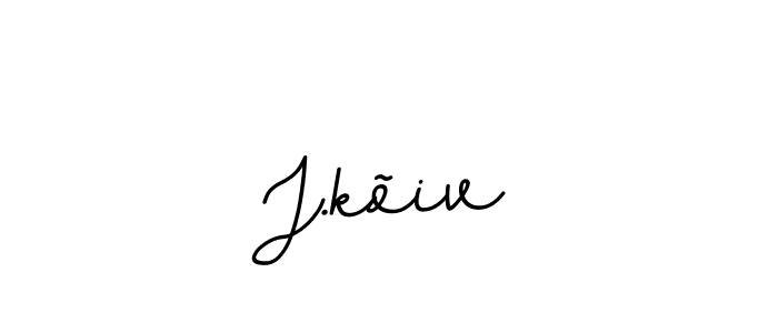 Create a beautiful signature design for name J.kõiv. With this signature (BallpointsItalic-DORy9) fonts, you can make a handwritten signature for free. J.kõiv signature style 11 images and pictures png