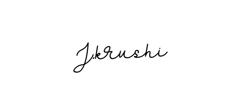 Design your own signature with our free online signature maker. With this signature software, you can create a handwritten (BallpointsItalic-DORy9) signature for name J.krushi. J.krushi signature style 11 images and pictures png