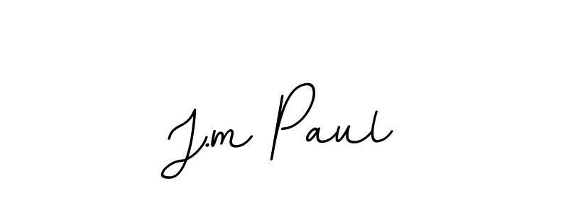 Create a beautiful signature design for name J.m Paul. With this signature (BallpointsItalic-DORy9) fonts, you can make a handwritten signature for free. J.m Paul signature style 11 images and pictures png