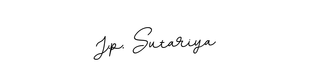 Similarly BallpointsItalic-DORy9 is the best handwritten signature design. Signature creator online .You can use it as an online autograph creator for name J.p. Sutariya. J.p. Sutariya signature style 11 images and pictures png