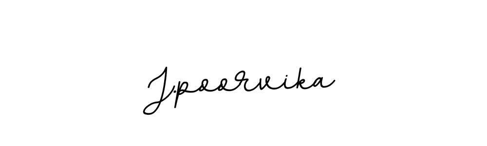 You should practise on your own different ways (BallpointsItalic-DORy9) to write your name (J.poorvika) in signature. don't let someone else do it for you. J.poorvika signature style 11 images and pictures png