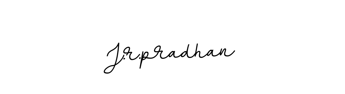 How to make J.r.pradhan name signature. Use BallpointsItalic-DORy9 style for creating short signs online. This is the latest handwritten sign. J.r.pradhan signature style 11 images and pictures png