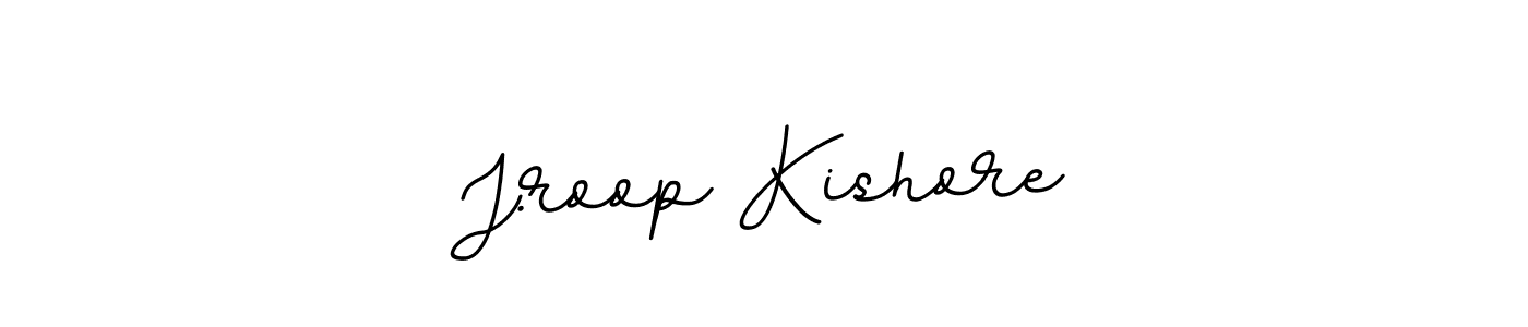 You should practise on your own different ways (BallpointsItalic-DORy9) to write your name (J.roop Kishore) in signature. don't let someone else do it for you. J.roop Kishore signature style 11 images and pictures png