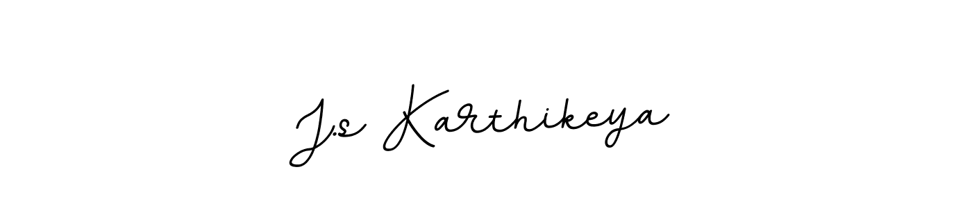 This is the best signature style for the J.s Karthikeya name. Also you like these signature font (BallpointsItalic-DORy9). Mix name signature. J.s Karthikeya signature style 11 images and pictures png