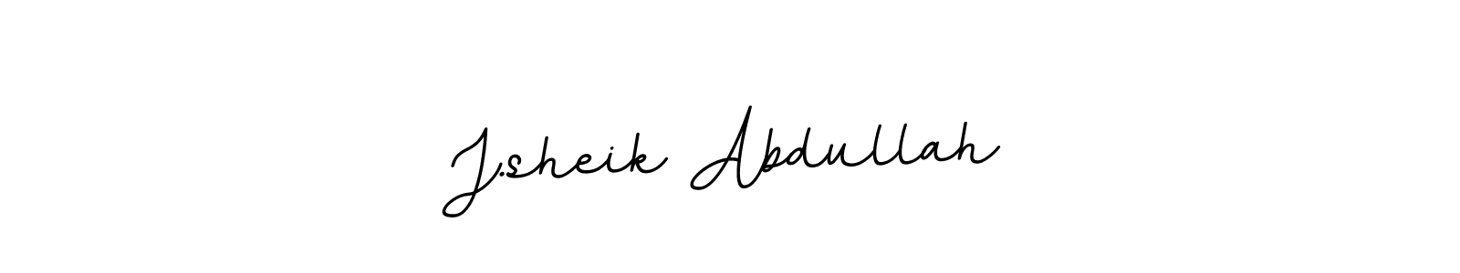 Design your own signature with our free online signature maker. With this signature software, you can create a handwritten (BallpointsItalic-DORy9) signature for name J.sheik Abdullah. J.sheik Abdullah signature style 11 images and pictures png