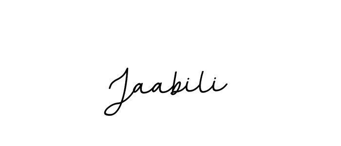 Design your own signature with our free online signature maker. With this signature software, you can create a handwritten (BallpointsItalic-DORy9) signature for name Jaabili. Jaabili signature style 11 images and pictures png