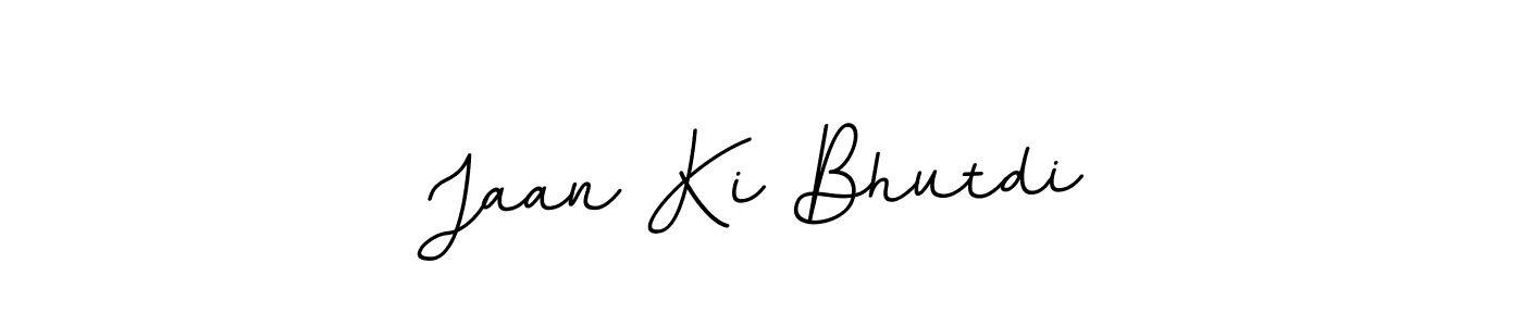 Create a beautiful signature design for name Jaan Ki Bhutdi. With this signature (BallpointsItalic-DORy9) fonts, you can make a handwritten signature for free. Jaan Ki Bhutdi signature style 11 images and pictures png