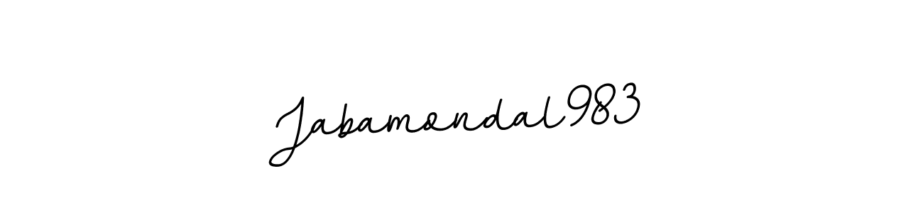 This is the best signature style for the Jabamondal983 name. Also you like these signature font (BallpointsItalic-DORy9). Mix name signature. Jabamondal983 signature style 11 images and pictures png