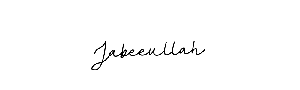 How to make Jabeeullah name signature. Use BallpointsItalic-DORy9 style for creating short signs online. This is the latest handwritten sign. Jabeeullah signature style 11 images and pictures png