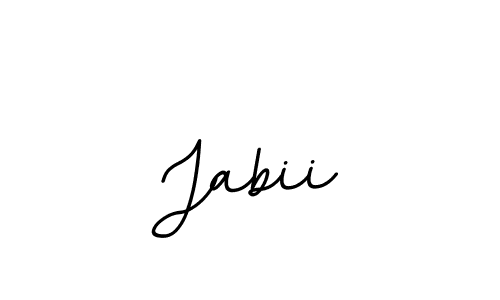 Design your own signature with our free online signature maker. With this signature software, you can create a handwritten (BallpointsItalic-DORy9) signature for name Jabii. Jabii signature style 11 images and pictures png