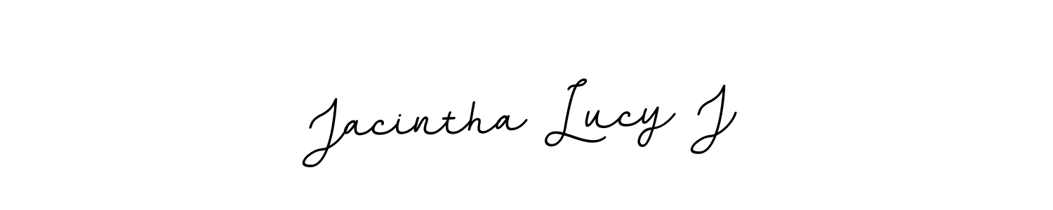 Also You can easily find your signature by using the search form. We will create Jacintha Lucy J name handwritten signature images for you free of cost using BallpointsItalic-DORy9 sign style. Jacintha Lucy J signature style 11 images and pictures png