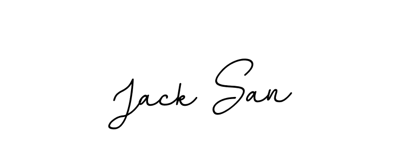 How to make Jack San name signature. Use BallpointsItalic-DORy9 style for creating short signs online. This is the latest handwritten sign. Jack San signature style 11 images and pictures png