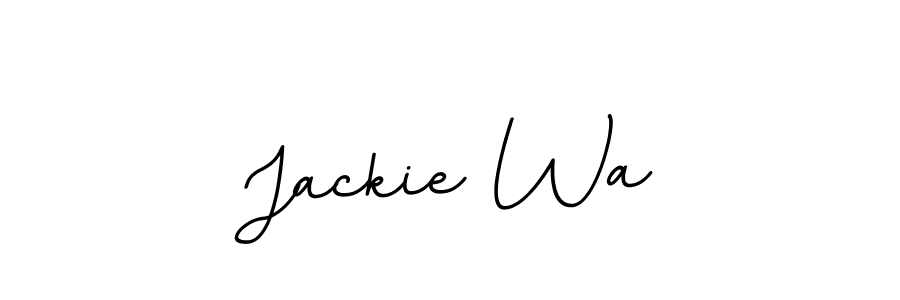 You should practise on your own different ways (BallpointsItalic-DORy9) to write your name (Jackie Wa) in signature. don't let someone else do it for you. Jackie Wa signature style 11 images and pictures png