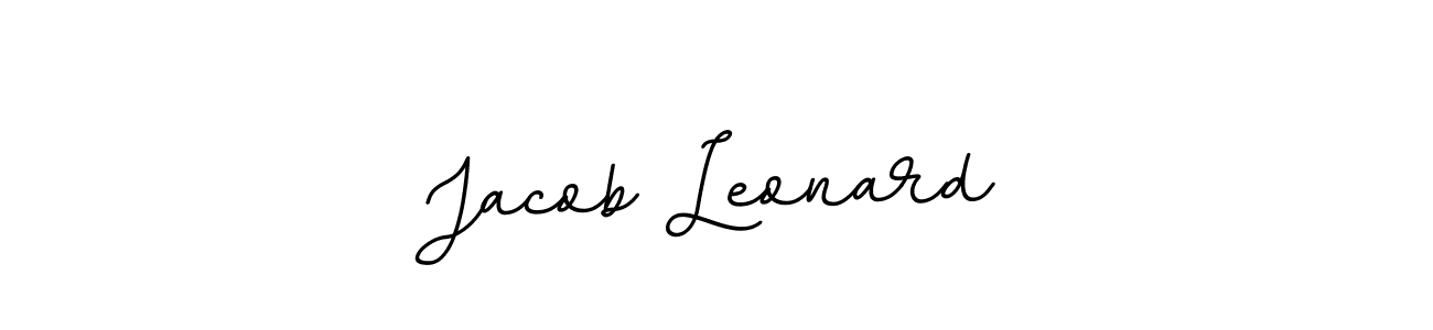 How to make Jacob Leonard name signature. Use BallpointsItalic-DORy9 style for creating short signs online. This is the latest handwritten sign. Jacob Leonard signature style 11 images and pictures png
