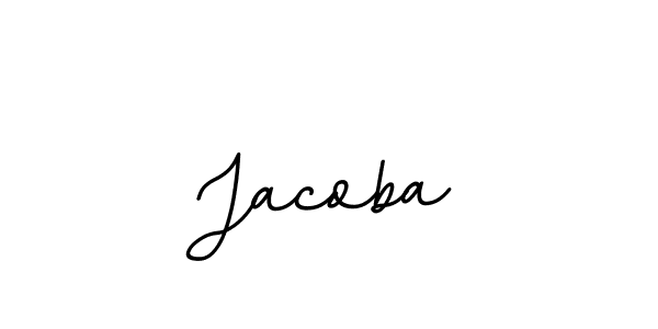 Design your own signature with our free online signature maker. With this signature software, you can create a handwritten (BallpointsItalic-DORy9) signature for name Jacoba. Jacoba signature style 11 images and pictures png