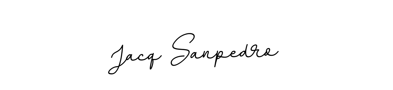 How to make Jacq Sanpedro name signature. Use BallpointsItalic-DORy9 style for creating short signs online. This is the latest handwritten sign. Jacq Sanpedro signature style 11 images and pictures png