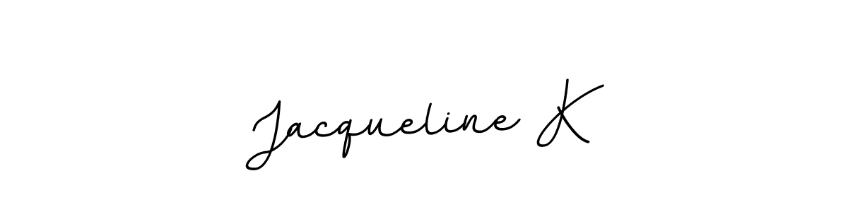 Make a beautiful signature design for name Jacqueline K. With this signature (BallpointsItalic-DORy9) style, you can create a handwritten signature for free. Jacqueline K signature style 11 images and pictures png