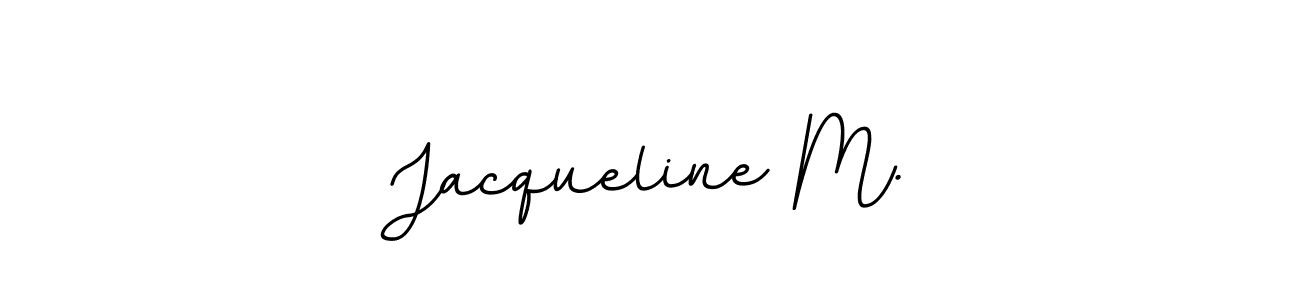 Jacqueline M. stylish signature style. Best Handwritten Sign (BallpointsItalic-DORy9) for my name. Handwritten Signature Collection Ideas for my name Jacqueline M.. Jacqueline M. signature style 11 images and pictures png