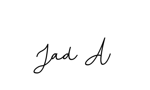 Make a beautiful signature design for name Jad A. With this signature (BallpointsItalic-DORy9) style, you can create a handwritten signature for free. Jad A signature style 11 images and pictures png