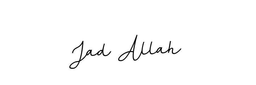 Use a signature maker to create a handwritten signature online. With this signature software, you can design (BallpointsItalic-DORy9) your own signature for name Jad Allah. Jad Allah signature style 11 images and pictures png