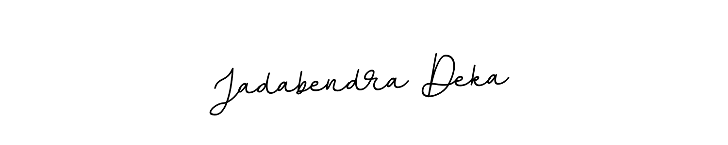 Use a signature maker to create a handwritten signature online. With this signature software, you can design (BallpointsItalic-DORy9) your own signature for name Jadabendra Deka. Jadabendra Deka signature style 11 images and pictures png