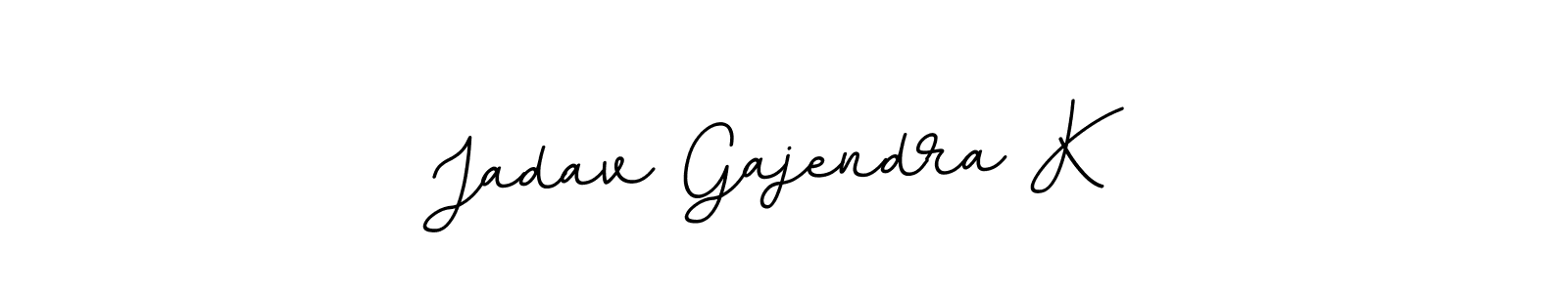 How to make Jadav Gajendra K name signature. Use BallpointsItalic-DORy9 style for creating short signs online. This is the latest handwritten sign. Jadav Gajendra K signature style 11 images and pictures png