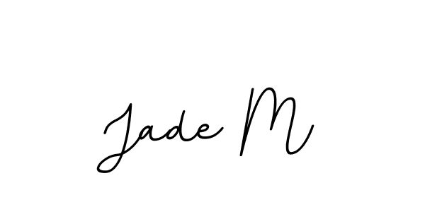 The best way (BallpointsItalic-DORy9) to make a short signature is to pick only two or three words in your name. The name Jade M include a total of six letters. For converting this name. Jade M signature style 11 images and pictures png