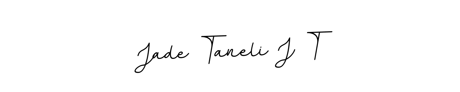 Design your own signature with our free online signature maker. With this signature software, you can create a handwritten (BallpointsItalic-DORy9) signature for name Jade Taneli J T. Jade Taneli J T signature style 11 images and pictures png