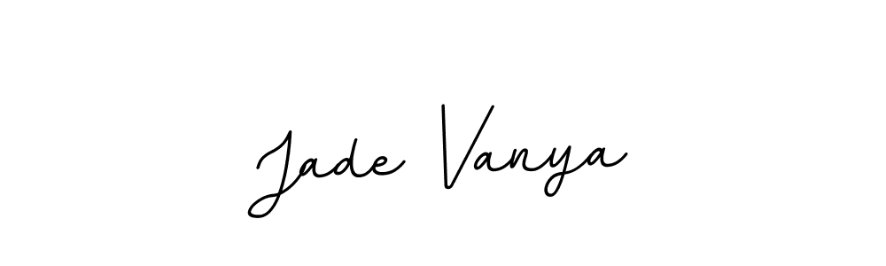 How to make Jade Vanya name signature. Use BallpointsItalic-DORy9 style for creating short signs online. This is the latest handwritten sign. Jade Vanya signature style 11 images and pictures png