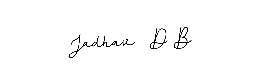 Design your own signature with our free online signature maker. With this signature software, you can create a handwritten (BallpointsItalic-DORy9) signature for name Jadhav  D B. Jadhav  D B signature style 11 images and pictures png