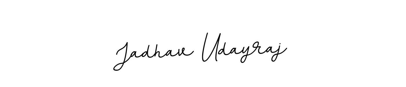 Use a signature maker to create a handwritten signature online. With this signature software, you can design (BallpointsItalic-DORy9) your own signature for name Jadhav Udayraj. Jadhav Udayraj signature style 11 images and pictures png